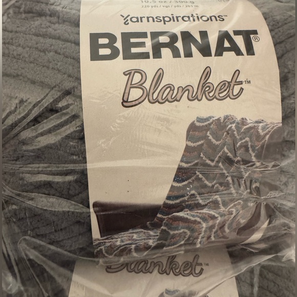 Bernat Other - Bernat Dark Grey NEW Blanket Soft Cozy Crochet Knit Handmade Yarn Bundle